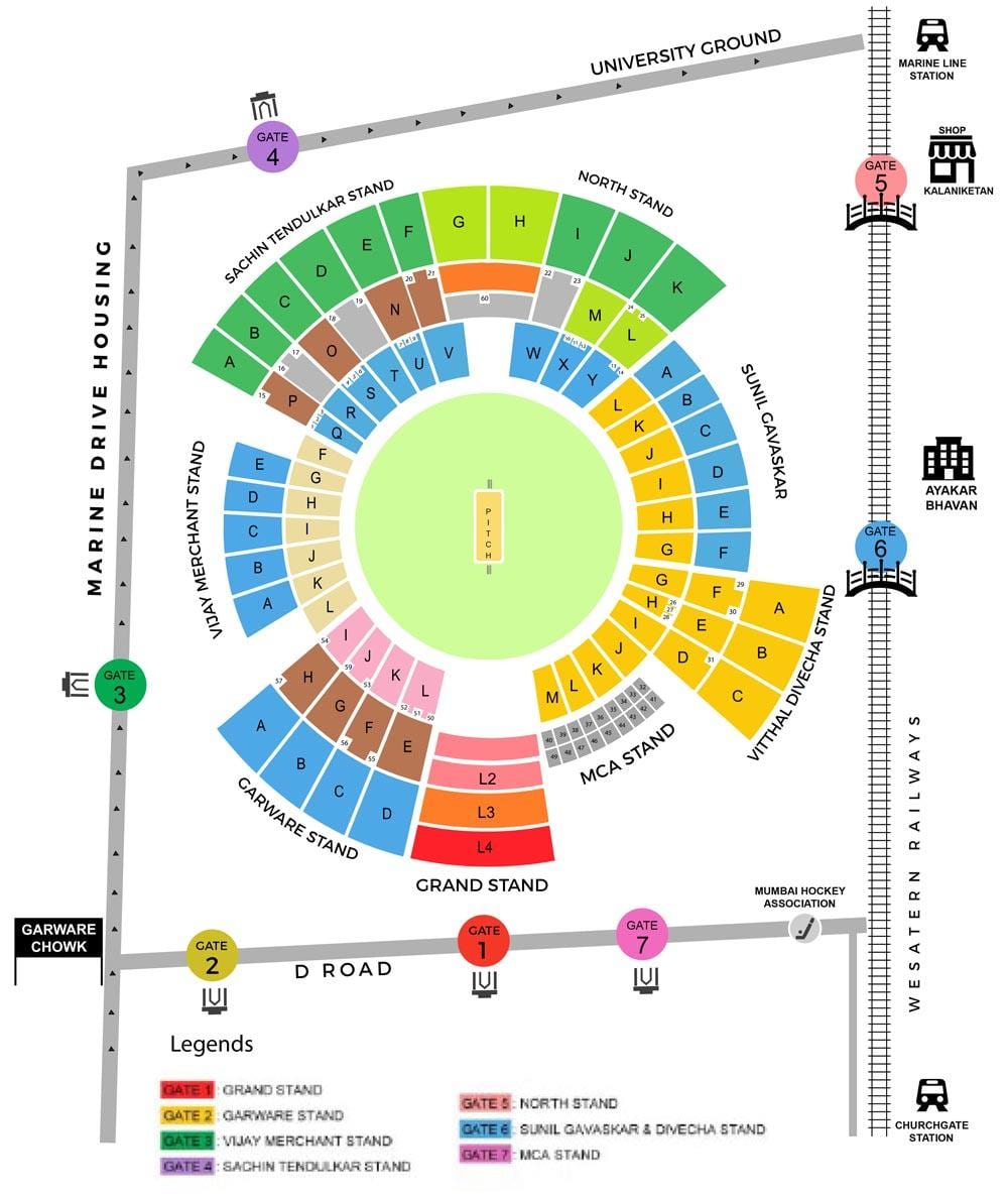 Wankhede 기 지도 뭄바이