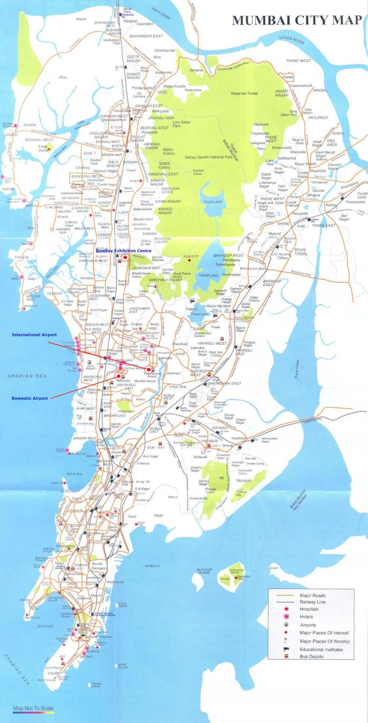 뭄바이 보리발리 지역은 이웃 지도