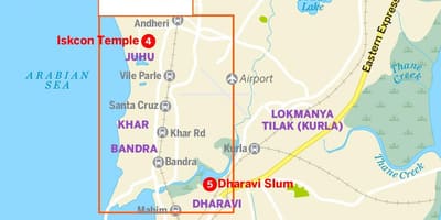 지도 of greater Mumbai