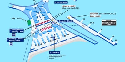 뭄바이 국제 공항 2 터미널 지도